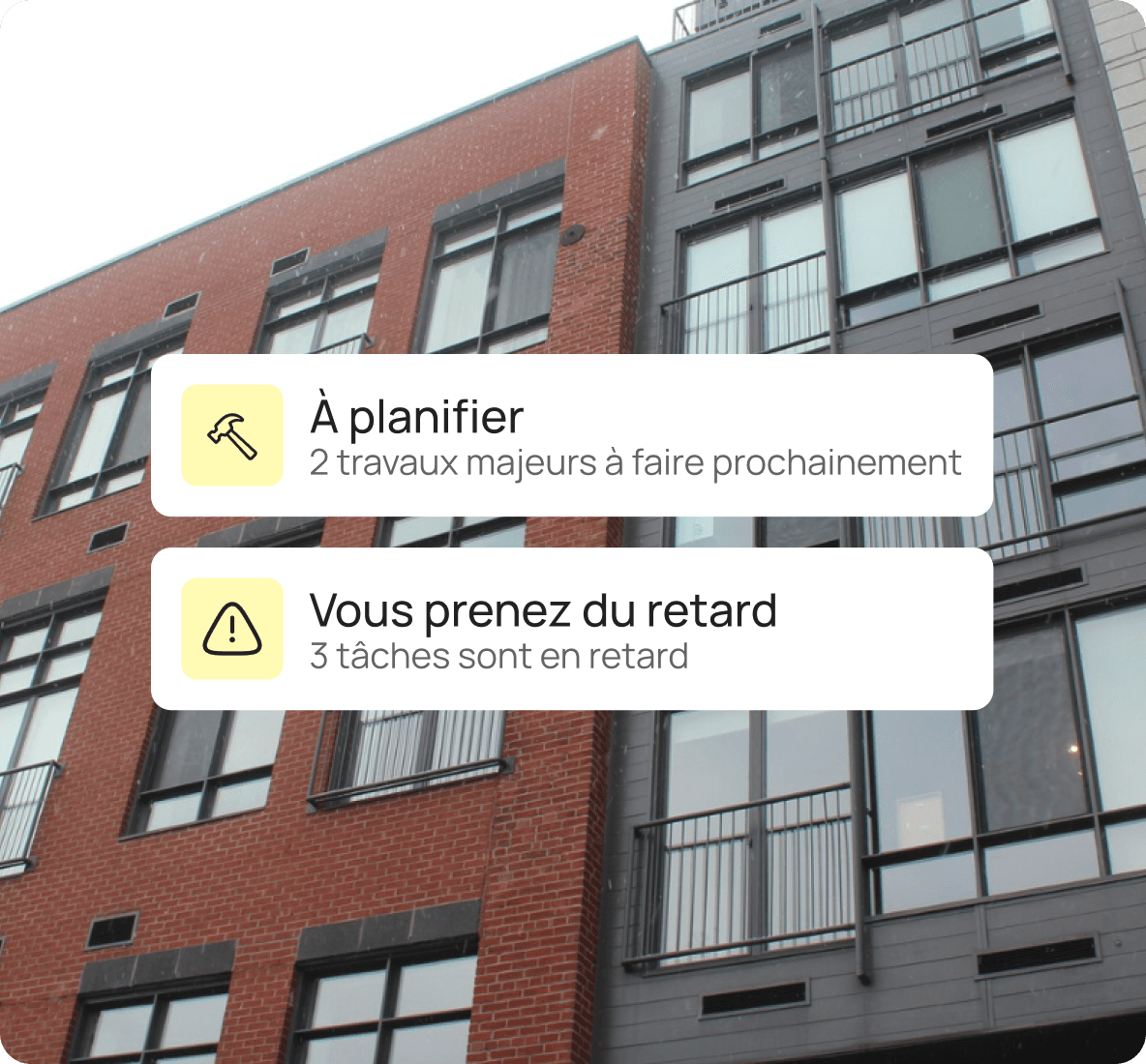 Tâches à planifier et en retard dans Regisco