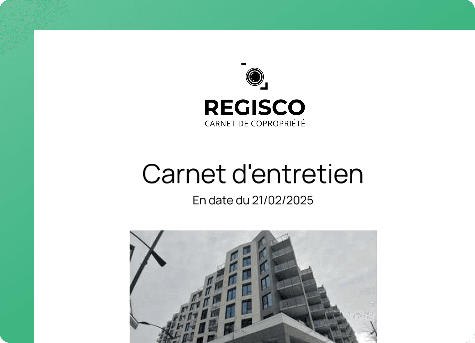 Export PDF du carnet d'entretien Regisco